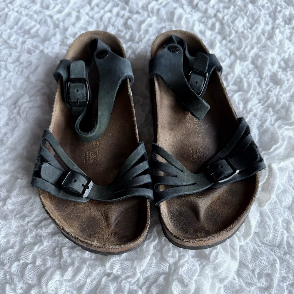 Birkenstock Bali Black Oiled Leather Sandals EU35/US4-4.5 - Picture 2 of 10